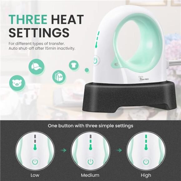 PowerPress Mini Heat Press Machine, Portable Heat Press Easy - Picture 4 of 7